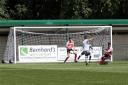 Moment of history: Ryan Fowler scores the first ever goal on Whyteleafe's new 3G pitch                 All pictures: SP81804