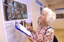 Shirley Carter studies proposals for Eden Walk shopping centre during the public exhibition