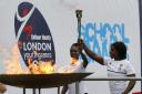Star turn: Women's Rugby World Cup winner Maggie Alphonsi lights the flame at last year's London Youth Games