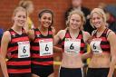 Winning team: Herne Hill Harriers’ Hannah Edwards, Adelle Tracey, Katie Snowden and Jess Knight. Garry Power