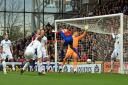 On target again: Glenn Murray finds the back of the net to open the scoring against Derby County on Saturday    SP70856