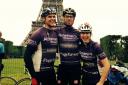 Allan Waller, Steve Hallam and Amy O'Shea in Paris having completed their task
