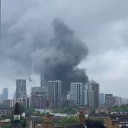 A huge fire has broken out in Elephant and Castle station.
