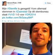 Ballot selfies are popular in the Netherlands - they call them 'stemfies'