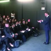 Ambassador: Matthew Barzun speaks to students in Battersea
