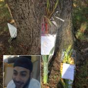 Flowers left in tribute to Mohammed Hasan