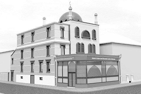 An image of the mosque plans in Falcon Road, Battersea 