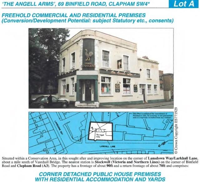 Lost pubs The Angell Arms, Binfield Road, Clapham