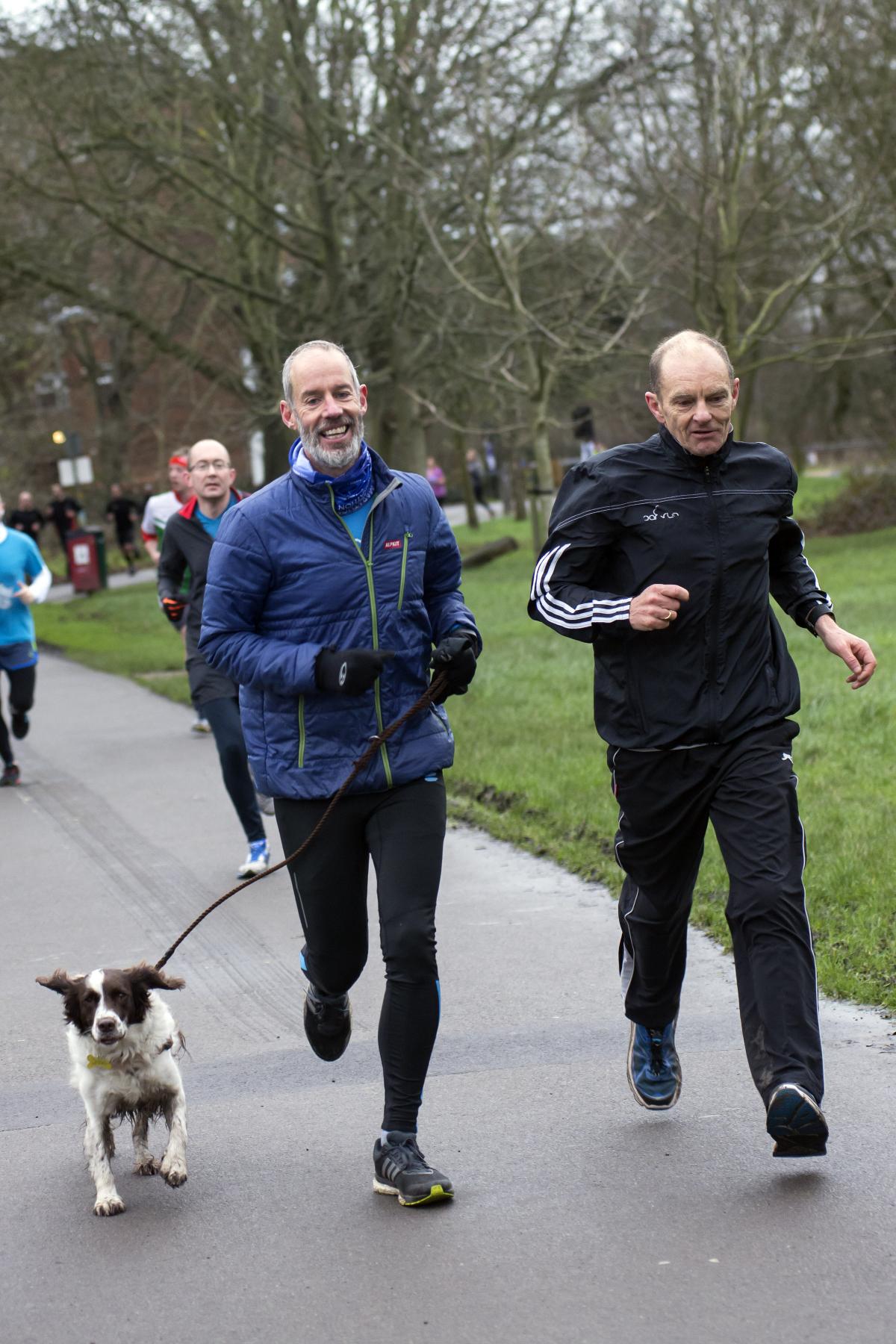 Paul Sinton-Hewitt (founder) running with his dog Dotty.