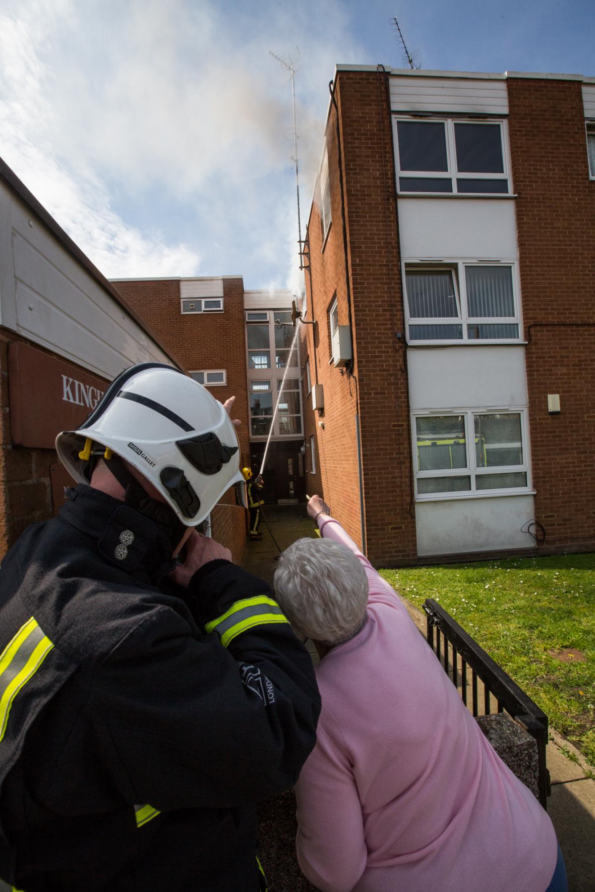 Part of a four roomed flat in a three storey block was damaged by the blaze. Pic: Piers Cunliffe
