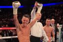 Get in there: Charlie Edwards is elated after being crowed English flyweight champion