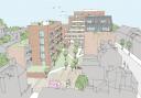 Aerial sketch view looking north from Trinity Road. Credit: Notting Hill Genesis/dla architecture