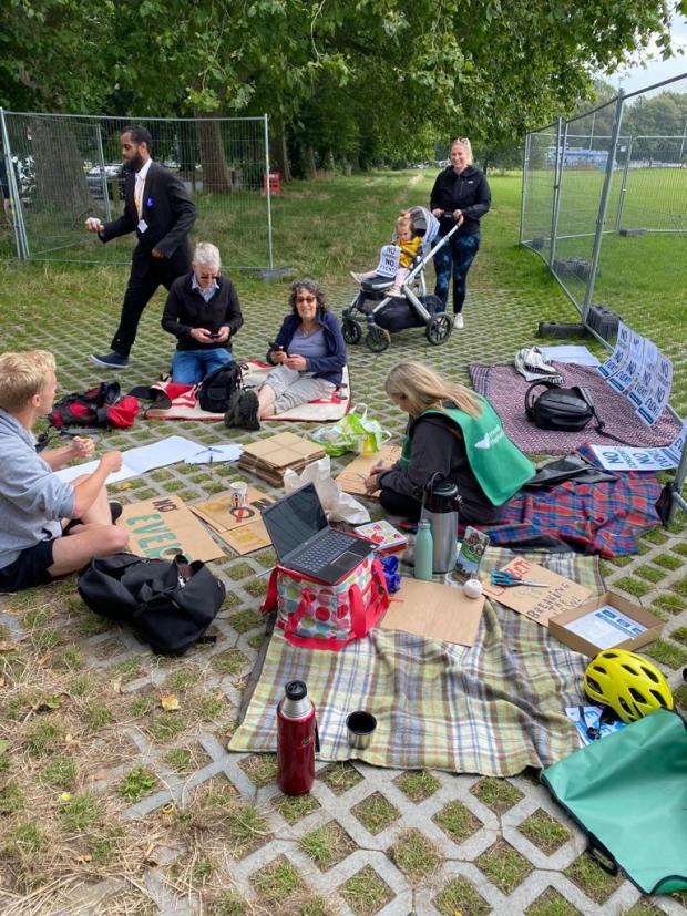 Wandsworth Times: Protesters held a 'picnic protest' at Clapham Common today. 