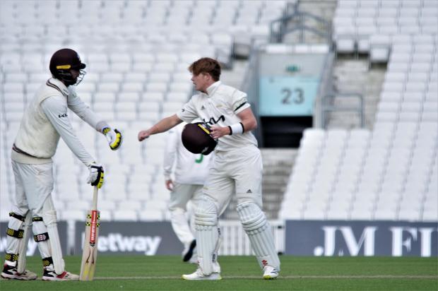 Wandsworth Times: Ben Foakes batting for Surrey with Ollie Pope Photo: Mark Sandom