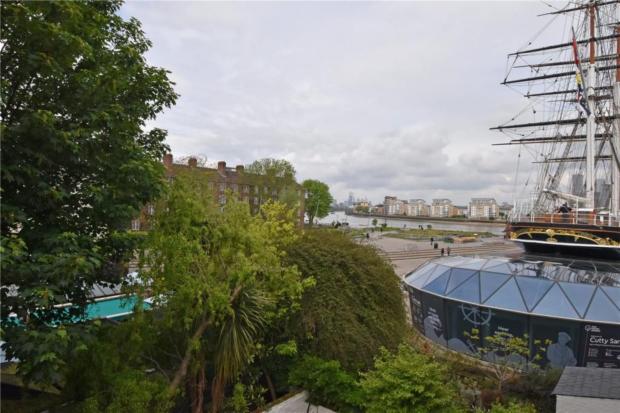 Wandsworth Times: The view of the Cutty Sark from the master suite. (Rightmove)
