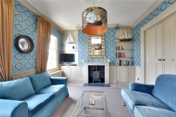 Wandsworth Times: The living room features shades of blue. (Rightmove)