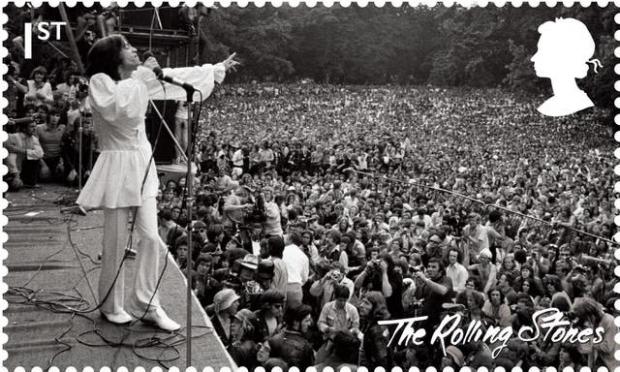 Wandsworth Times: Rolling Stones stamp from their Hyde Park performance in 1969 (Royal Mail/PA)