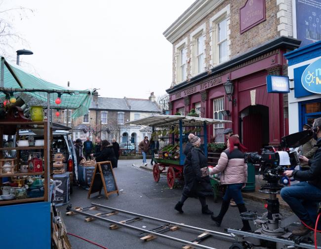 EastEnders fans get first glimpse at new filming set and filming has started (PA)