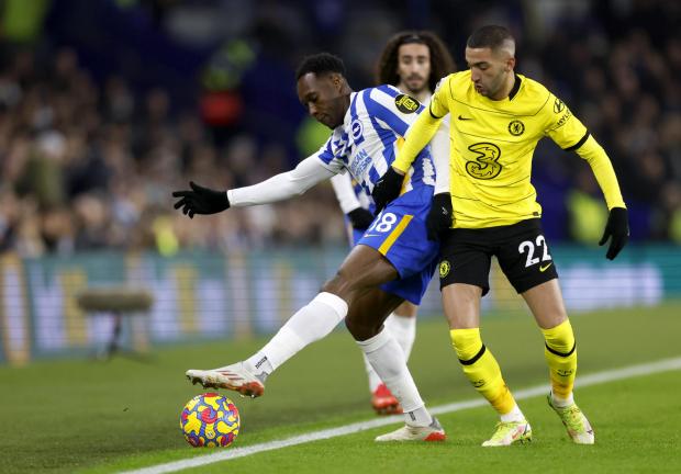 Wandsworth Times: Brighton's Danny Welbeck and Chelsea's Hakim Ziyech
