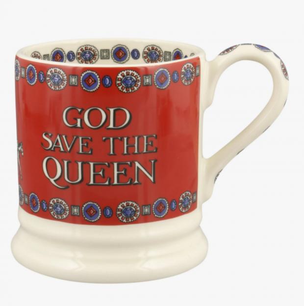Wandsworth Times: Queen's Platinum Jubilee God Save The Queen 1/2 Pint Mug (Emma Bridgewater)) 