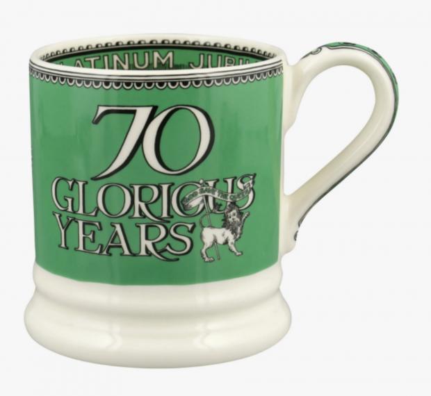 Wandsworth Times: Queen's Platinum Jubilee 70 Glorious Years 1/2 Pint Mug (Emma Bridgewater