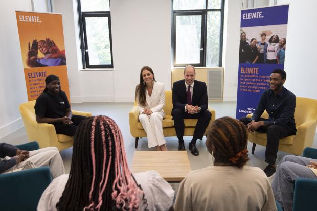 Wandsworth Times: The Duke and Duchess of Cambridge during their visit to ELEVATE at Brixton House in London to meet with younger generations of the British-Caribbean community, and other diasporas, who represent the next generation of British creative talent, to mark Windrush Day