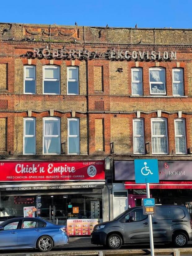 Wandsworth Times: Roberts for Ekcovision sign now. Credit: Alison Sinclair