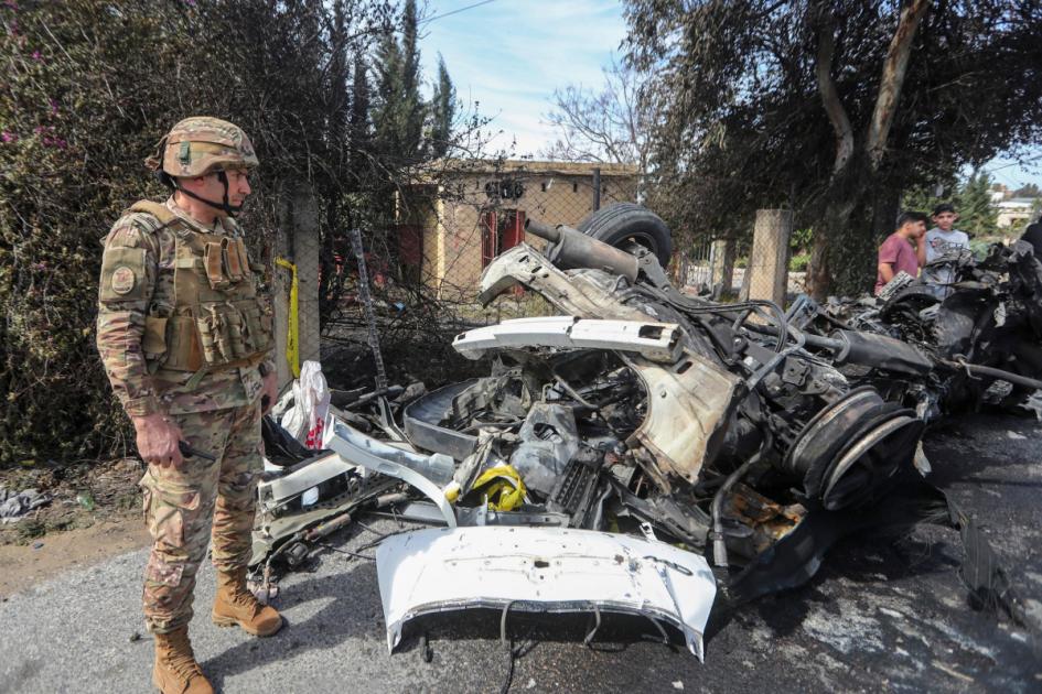 Israeli drone strikes car in southern Lebanon, killing Hamas member