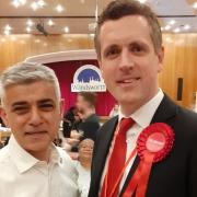London Mayor Sadiq Khan with Wandsworth Councilor Simon Hogg. Photo: @SadiqKhan / Twitter