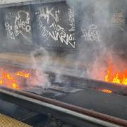 Network Rail has said that a wooden beam on the bridge caught fire as the beams were very dry because of the lack of rain