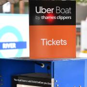 GV's Uber boat point at Putney Pier, Putney, London (photo: Darren Pepe)