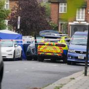 The scene in Kirkstall Gardens, Streatham Hill, south London, where a man was shot by armed officers from the Metropolitan Police following a pursuit on Monday evening (photo: PA)