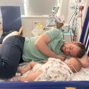 Georgia House, 29, and her husband James spent five days in London’s Chelsea and Westminster Hospital with five-month-old Margot after she caught measles