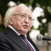 President of Ireland Michael D Higgins speaks during a wreath-laying ceremony (Brian Lawless/PA)