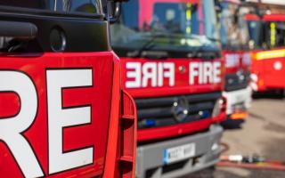 Four fire engines attend the scene in Balham